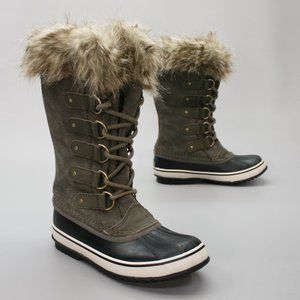 Sorel Ladies 6.5 Joan of Arctic Waterproof Faux Fur Winter Snow Boots NL3481-245